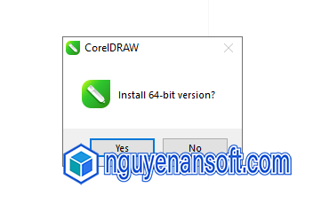 cài đặt corel 64bit