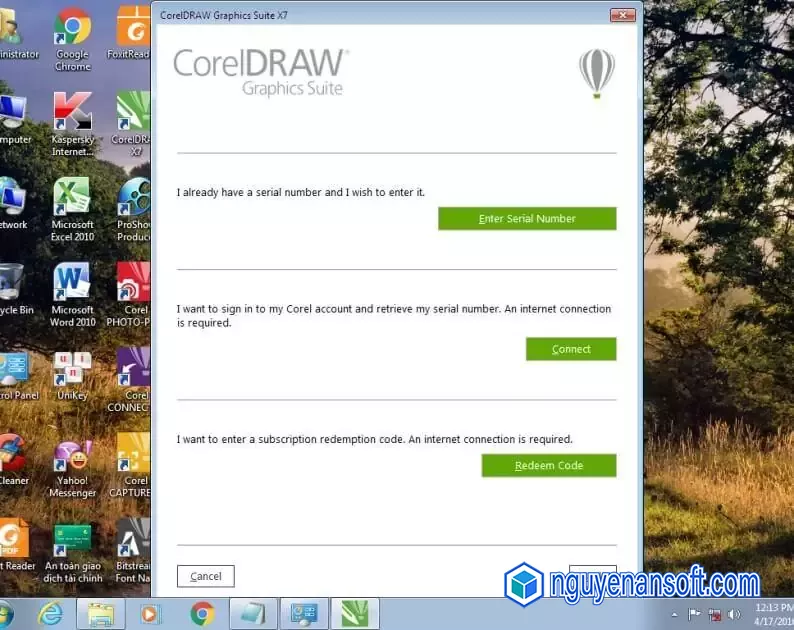 hướng dẫn crack corel x7