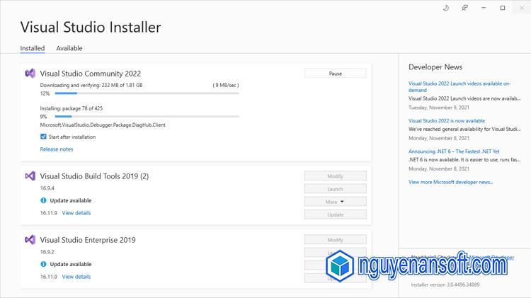 Hướng dẫn tải, cài đặt và sử dụng Visual Studio 2022