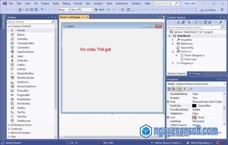 Hướng dẫn tải, cài đặt và sử dụng Visual Studio 2022