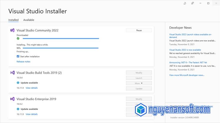 Hướng dẫn tải, cài đặt và sử dụng Visual Studio 2022