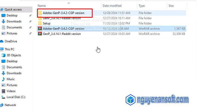 Vào thư mục mà bạn vừa giải nén