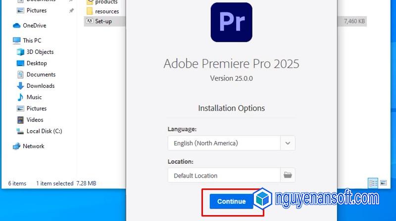 Tải Premiere Pro 2025 Cài Đặt Đơn Giản, Nhanh 12 Bấm continue