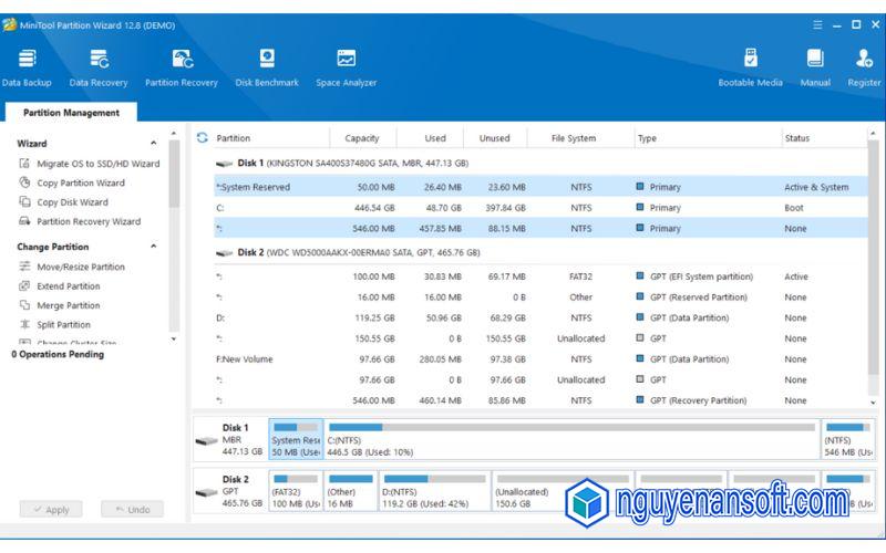 Cài Đặt MiniTool Partition Wizard 12.8 Pro - Link GG Drive 4 Cài Đặt MiniTool Partition Wizard 12.8 Pro - Link GG Drive