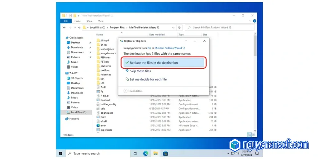 Kích hoạt phần mềm MiniTool Partition Wizard