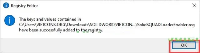 Hướng dẫn chi tiết tải và crack Solidworks 2020 full 18 Chọn Ok hoàn tất quá trình crack