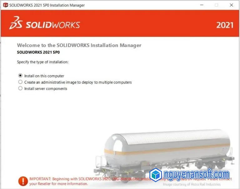 Download Solidworks 2021 và Hướng dẫn cài đặt về máy 10 chay file setup exe duoi quyen quan tri2 e1720517312477 768x605 1