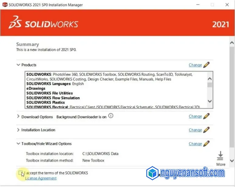 Download Solidworks 2021 và Hướng dẫn cài đặt về máy 13 cac buoc de install
