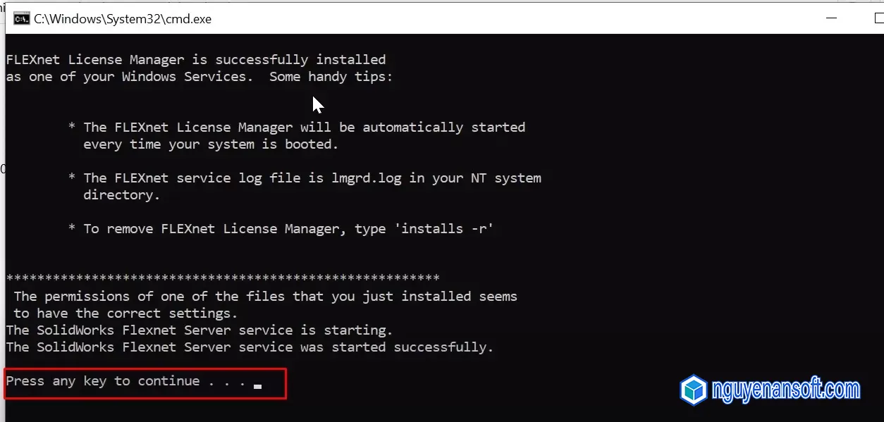 Sau khi hiện ra bảng này, bạn bấm ENTER để tắt